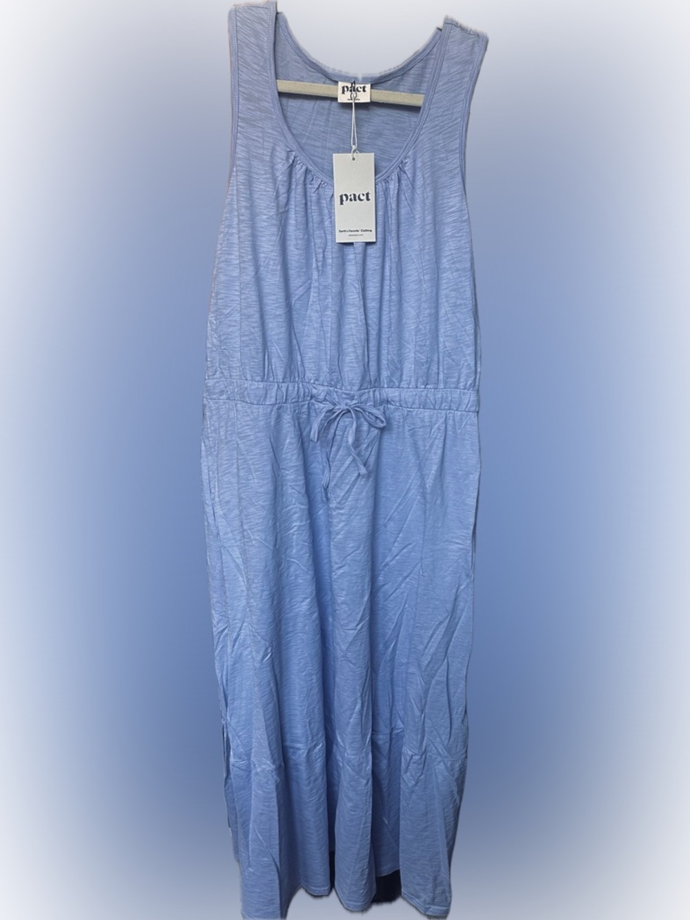 Pact Women’s Light Blue Sleeveless Maxi Dress